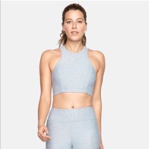 Outdoor voices Athena crop top blue quartz xs